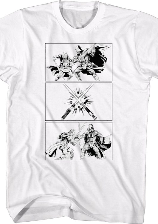 Obi-Wan Kenobi vs Darth Vader Sketch Star Wars T-Shirt - main product image
