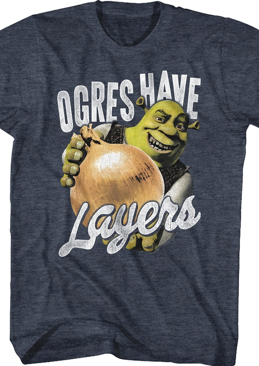 Ogres Have Layers Shrek T-Shirt - main product image