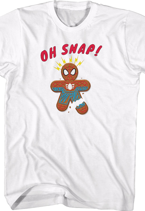 Oh Snap Gingerbread Spider-Man Marvel Comics T-Shirt