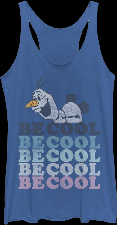 Ladies Olaf Be Cool Frozen Racerback Tank Topmain product image