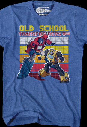 Old School Optimus Prime And Bumblebee Transformers T-Shirt