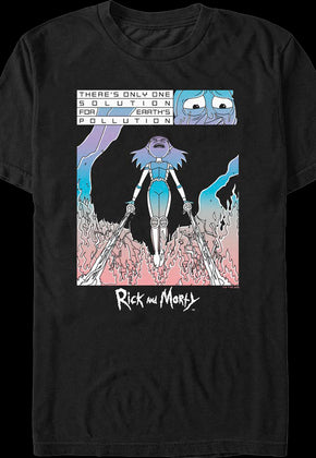 Only One Solution For Earth's Pollution Rick And Morty T-Shirt