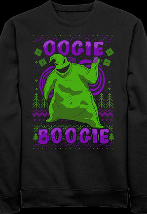 Oogie Boogie Faux Ugly Sweater Nightmare Before Christmas Sweatshirt