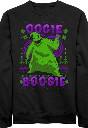 Oogie Boogie Faux Ugly Sweater Nightmare Before Christmas Sweatshirt