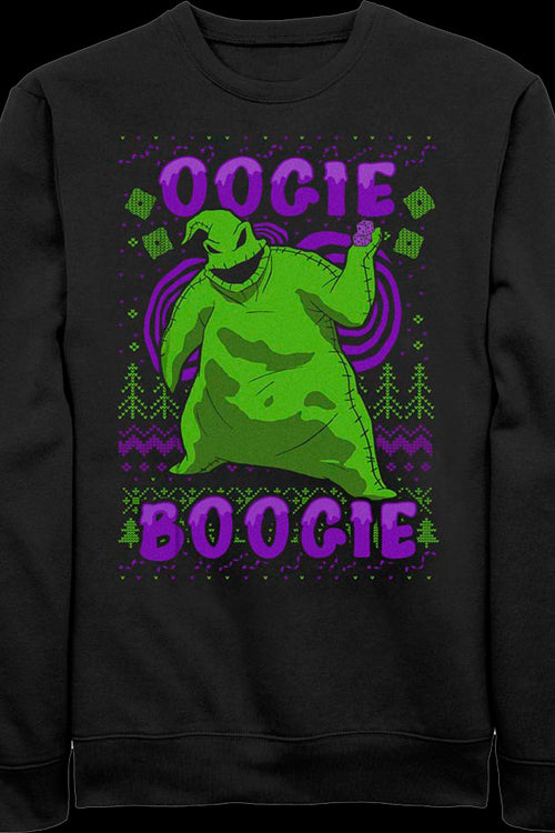 Oogie Boogie Faux Ugly Sweater Nightmare Before Christmas Sweatshirtmain product image