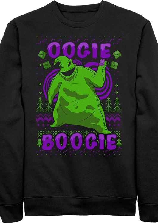 Oogie Boogie Faux Ugly Sweater Nightmare Before Christmas Sweatshirt - main product image
