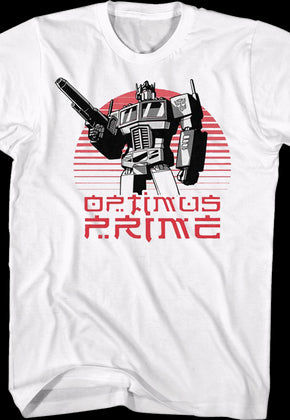 Optimus Prime Sunset Transformers T-Shirt