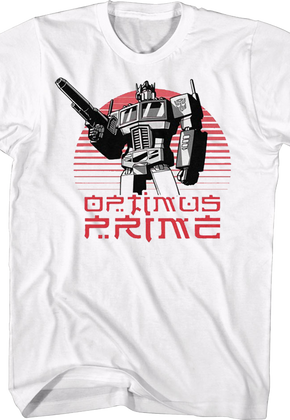 Optimus Prime Sunset Transformers T-Shirt