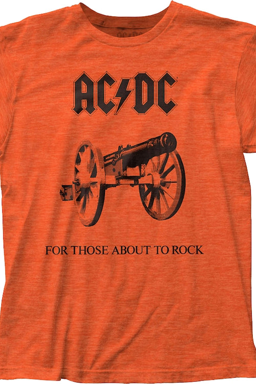 Orange For Those About To Rock Cannon ACDC Shirtmain product image