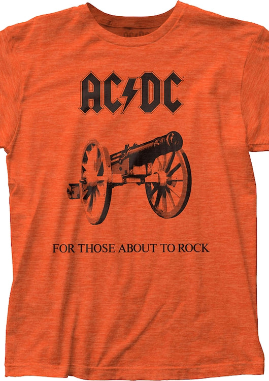 Orange For Those About To Rock Cannon ACDC Shirt - main product image