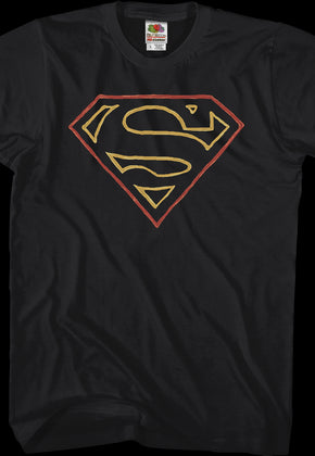 Outlined Superman Logo T-Shirt