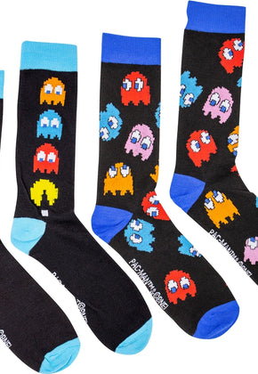 Pac-Man Arcade Chase and All-Over Ghosts 2-Pack Socks