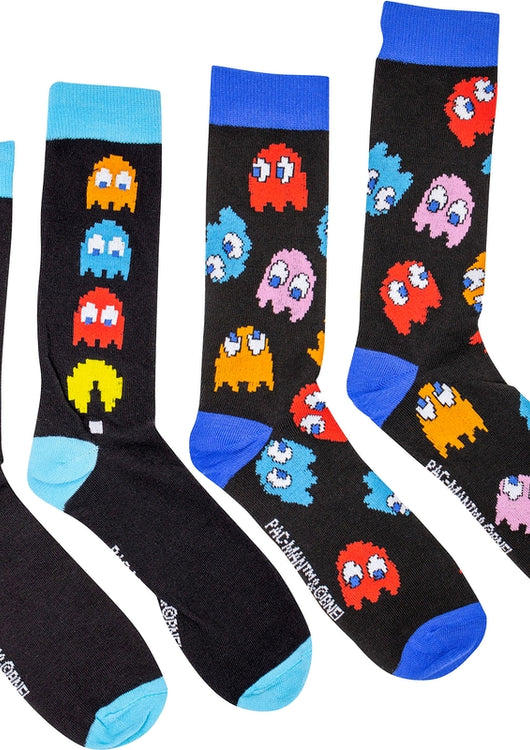 Pac-Man Arcade Chase and All-Over Ghosts 2-Pack Socks - main product image