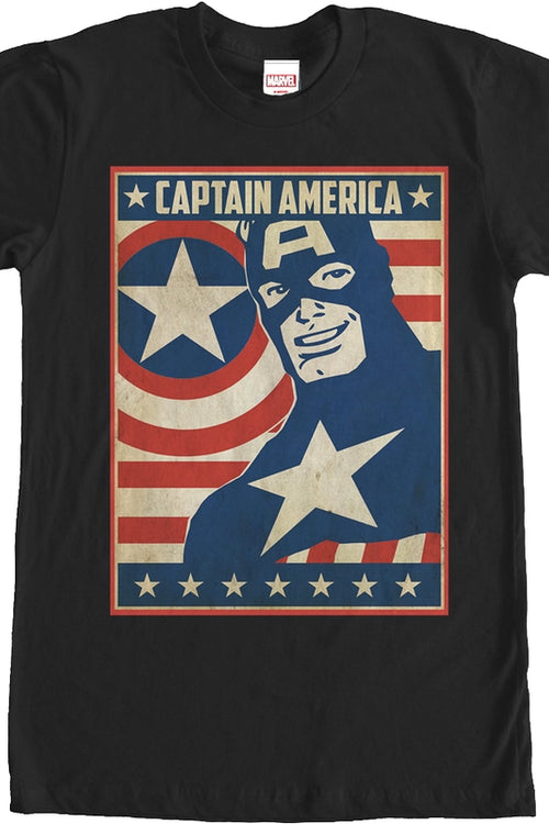 Patriotic Poster Captain America T-Shirtmain product image