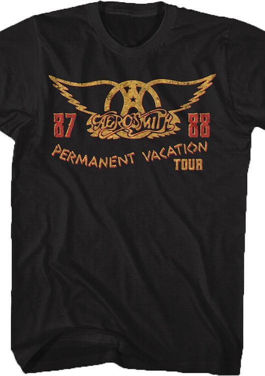 Black Permanent Vacation Aerosmith T-Shirt - main product image