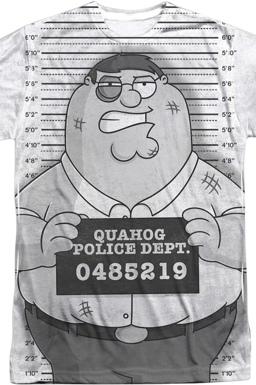 Peter Griffin Mug Shot Family Guy T-Shirtmain product image