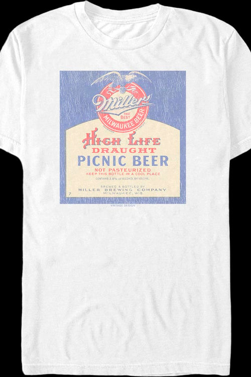 Picnic Beer Miller High Life T-Shirtmain product image