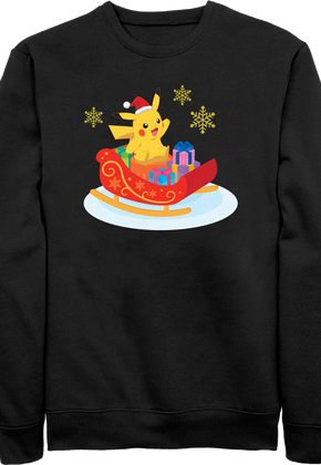 Pikachu Sleigh Ride Pokemon Sweatshirt