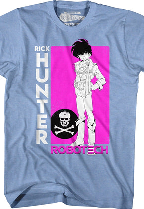 Pink Background Rick Hunter Robotech T-Shirt
