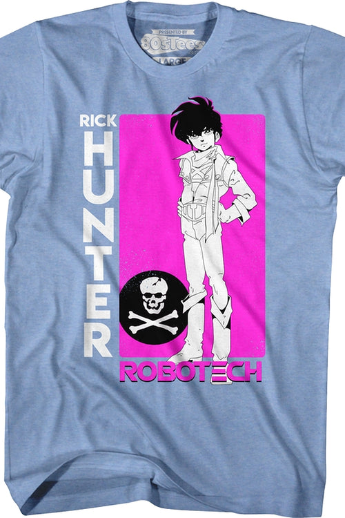 Pink Background Rick Hunter Robotech T-Shirtmain product image