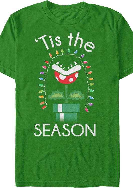 Piranha Plant 'Tis The Season Super Mario Bros. T-Shirt - main product image