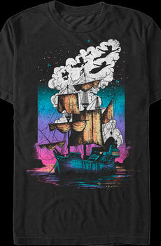 Pirate Ship Silhouettes Peter Pan Disney T-Shirt