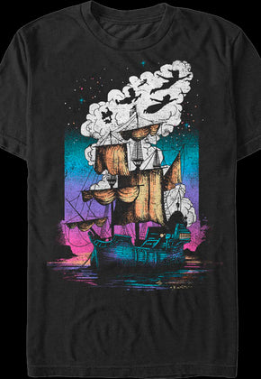Pirate Ship Silhouettes Peter Pan Disney T-Shirt