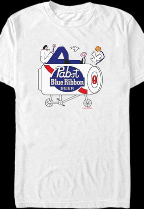 Pop Art Ride Pabst Blue Ribbon T-Shirt