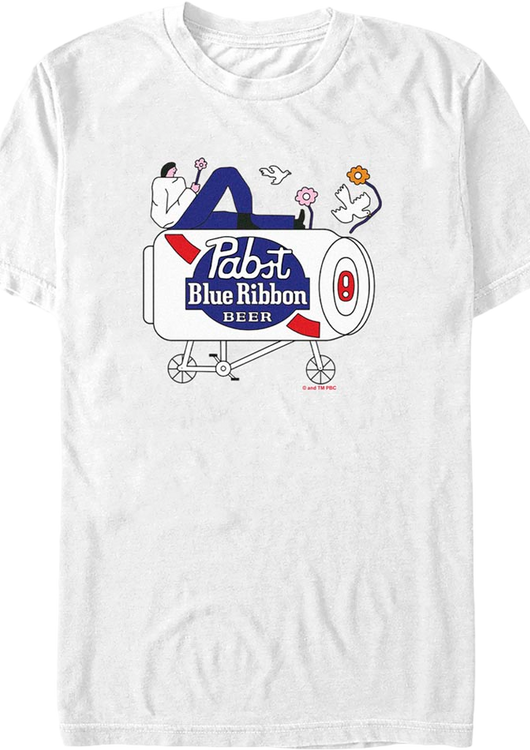 Pop Art Ride Pabst Blue Ribbon T-Shirt - main product image