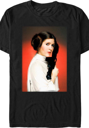 Princess Leia Pixelated Photo Star Wars T-Shirt