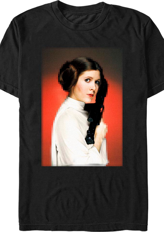 Princess Leia Pixelated Photo Star Wars T-Shirt - main product image