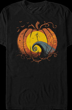 Pumpkin Silhouette Nightmare Before Christmas T-Shirt