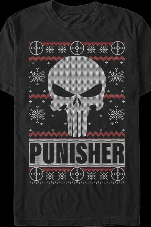 Punisher Ugly Faux Knit Marvel Comics T-Shirtmain product image