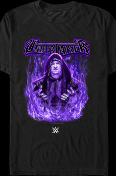 Purple Flames Undertaker T-Shirt