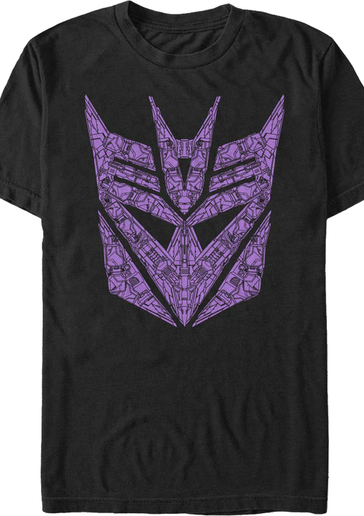Purple Mechanical Decepticons Logo Transformers T-Shirt - main product image