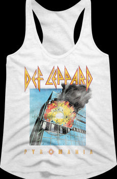 Ladies Pyromania Def Leppard Racerback Tank Top