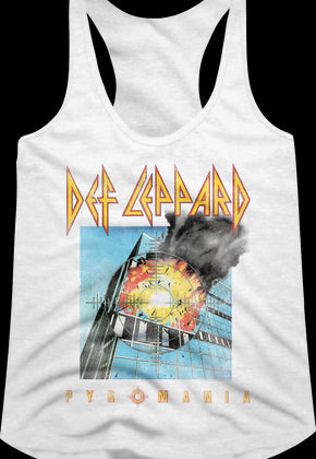 Ladies Pyromania Def Leppard Racerback Tank Top