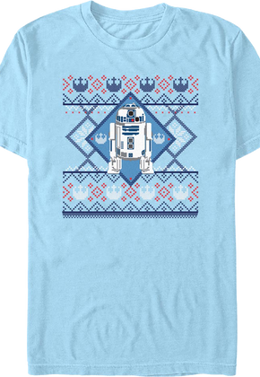 R2-D2 Faux Ugly Christmas Sweater Star Wars T-Shirt