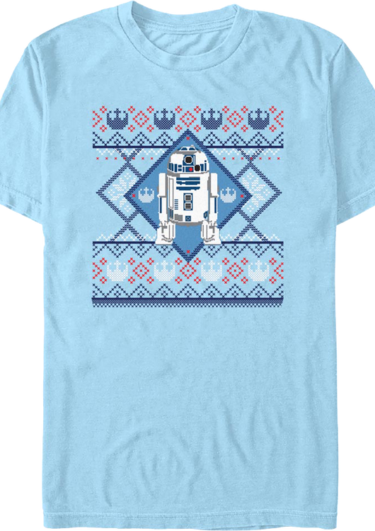 R2-D2 Faux Ugly Christmas Sweater Star Wars T-Shirt - main product image