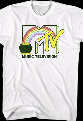 Rainbow And Pot Of Gold Logo MTV Shirt