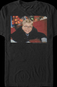 Ralphie Photo Christmas Story Black T-Shirt