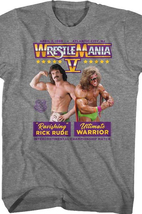 Ultimate Warrior vs Rick Rude WrestleMania T-Shirtmain product image