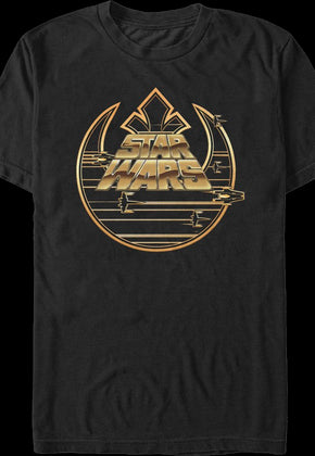 Rebel Alliance And Movie Logos Star Wars T-Shirt
