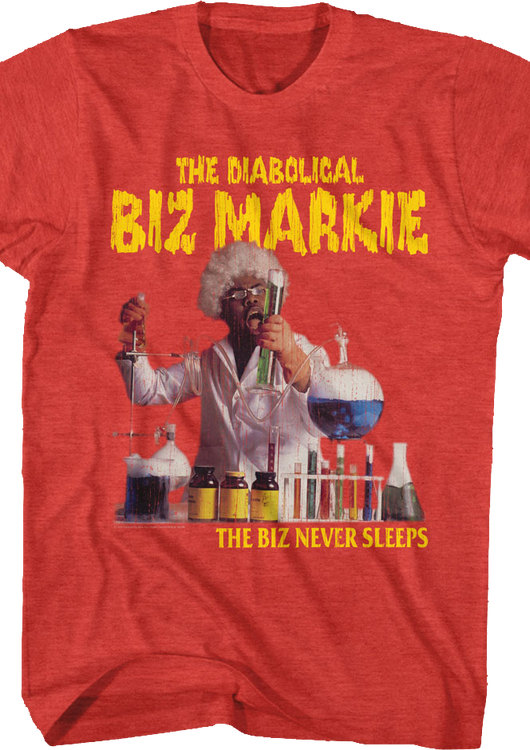 Red Biz Never Sleeps Biz Markie T-Shirt - main product image