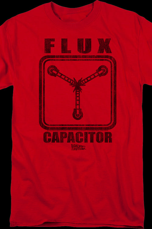Red Flux Capacitor Back To The Future T-Shirtmain product image