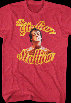 Red Italian Stallion Rocky T-Shirt