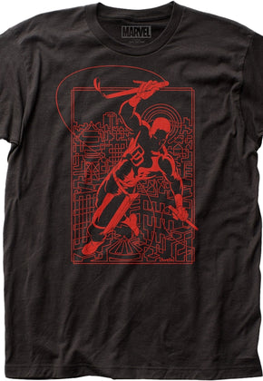 Red Outline Daredevil T-Shirt