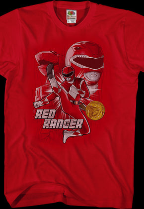 Red Ranger Mighty Morphin Power Rangers T-Shirt