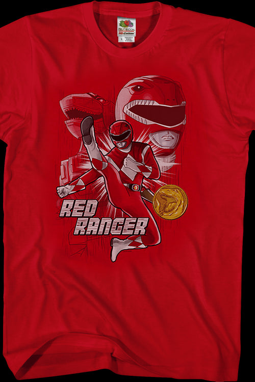 Red Ranger Mighty Morphin Power Rangers T-Shirtmain product image