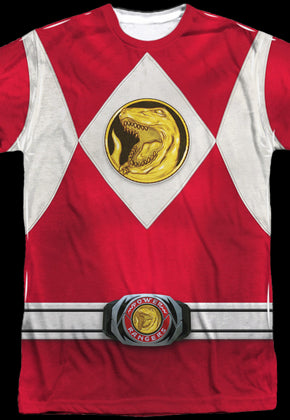 Red Ranger Sublimation Costume Shirt